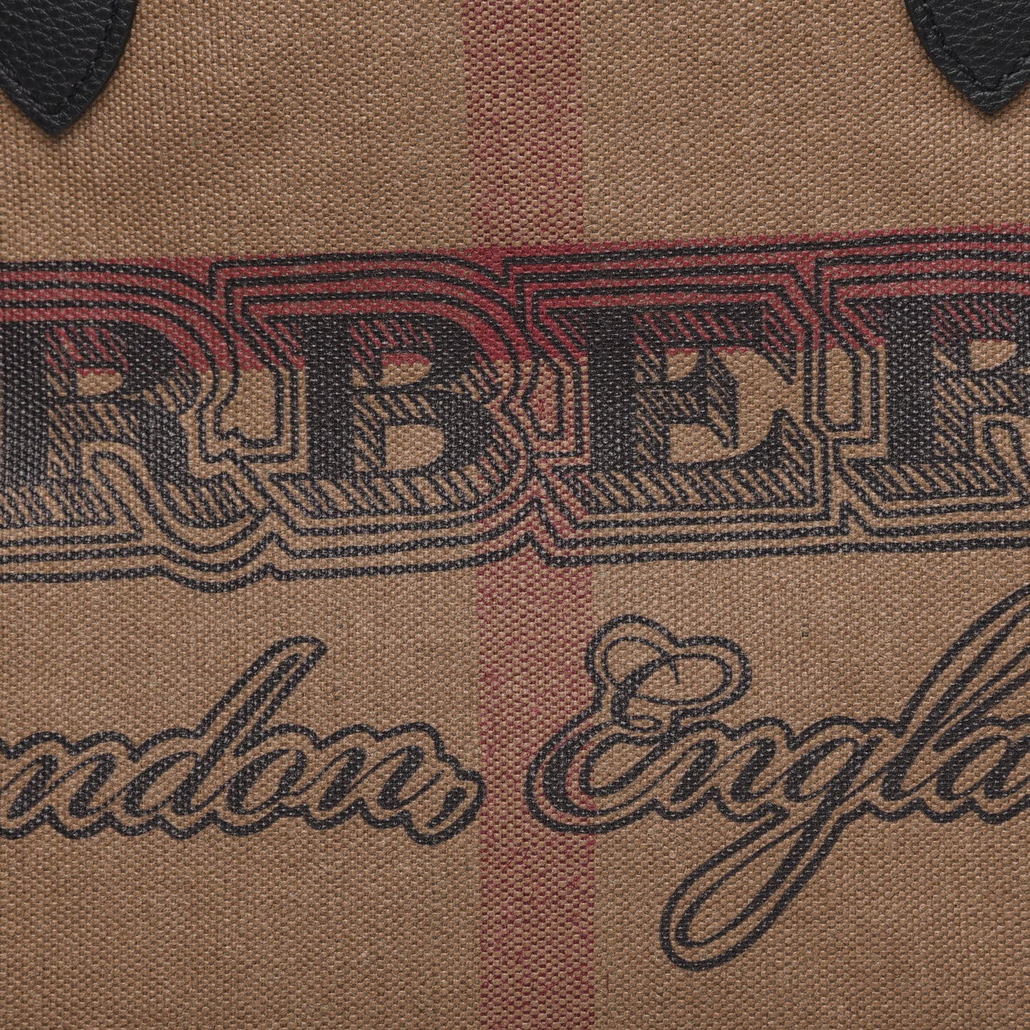 Coated Canvas Mega Check Medium Doodle Tote Black