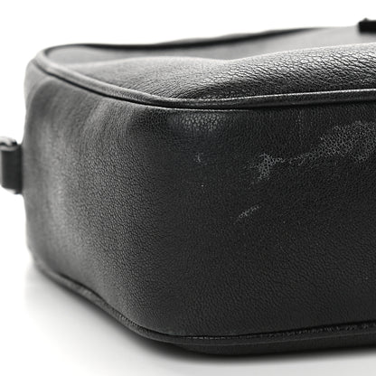 Saint Laurent Grained Lambskin Monogram Lou Camera Bag Black 7 of 10