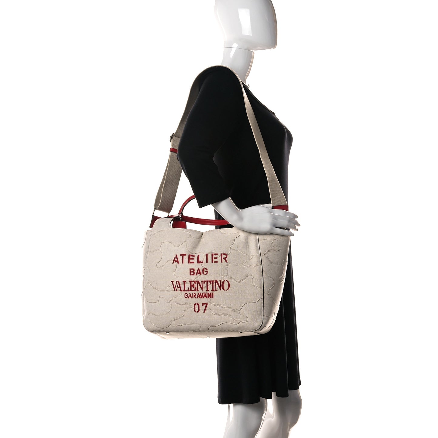 Canvas Atelier 07 Camouflage Edition Medium Tote Bag Naturale