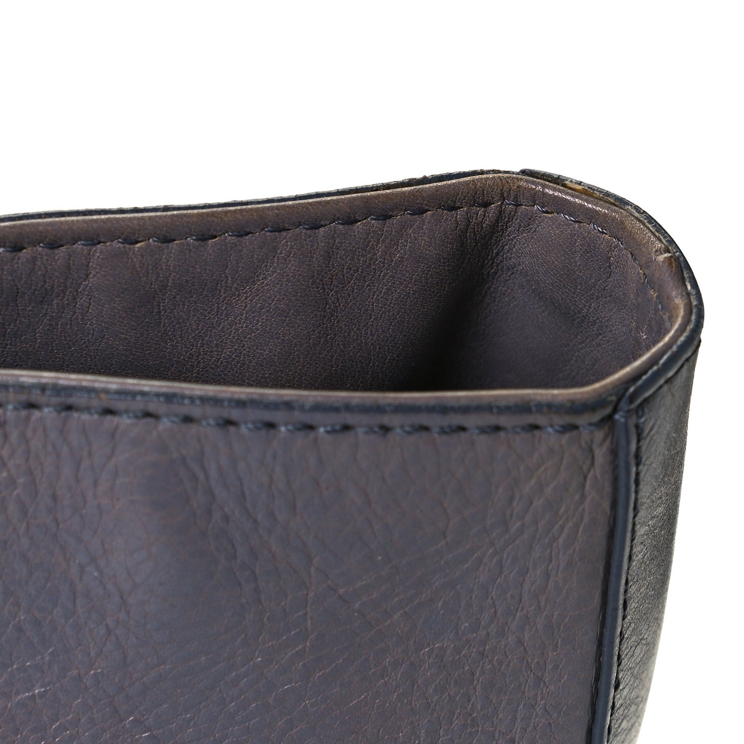 Vitello Acqua Large Twins Tote Grigio Scuro