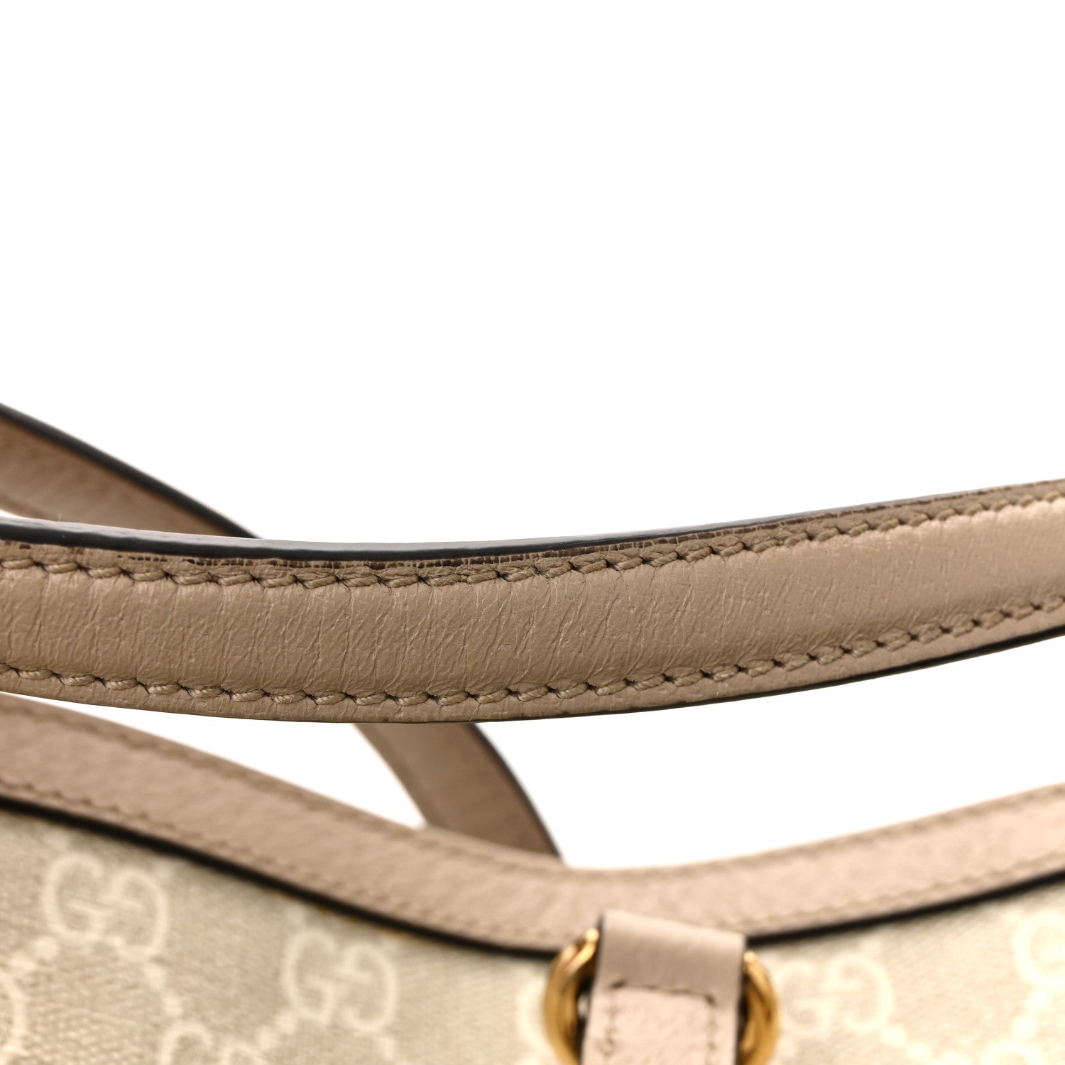 Gucci GG Supreme Monogram Textured Dollar Calfskin Web Medium Ophidia Shopping Tote Beige Mystic White Oatmeal 13 of 13