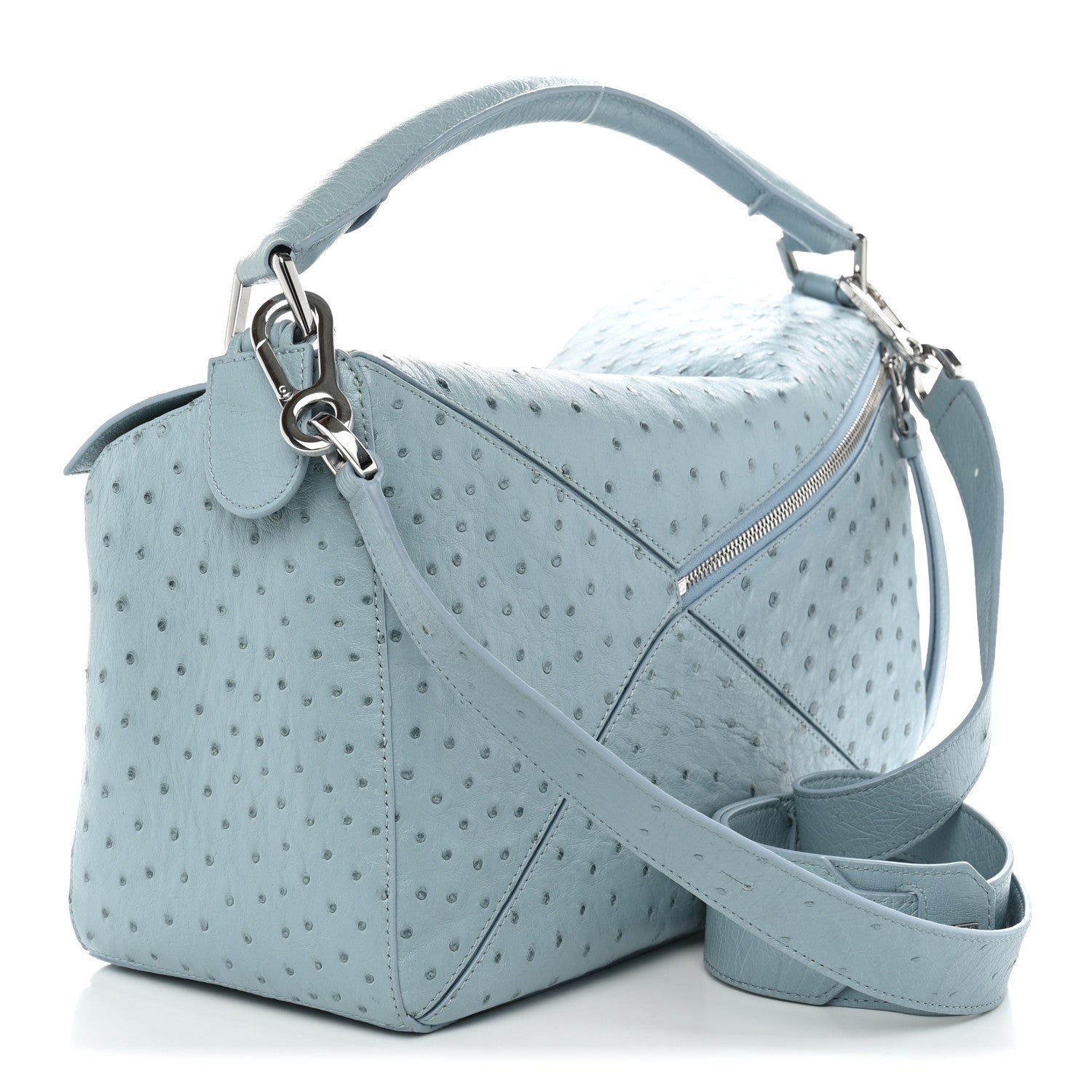 Loewe Ostrich Large Puzzle Bag Blue 3 of 10