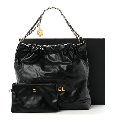 Chanel Shiny Calfskin Quilted Chanel 22 Black 12 of 12