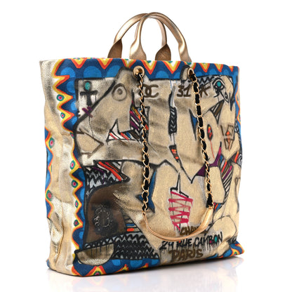 Chanel Graffiti Printed Canvas Street Spirit Tote Multicolor 3 of 9