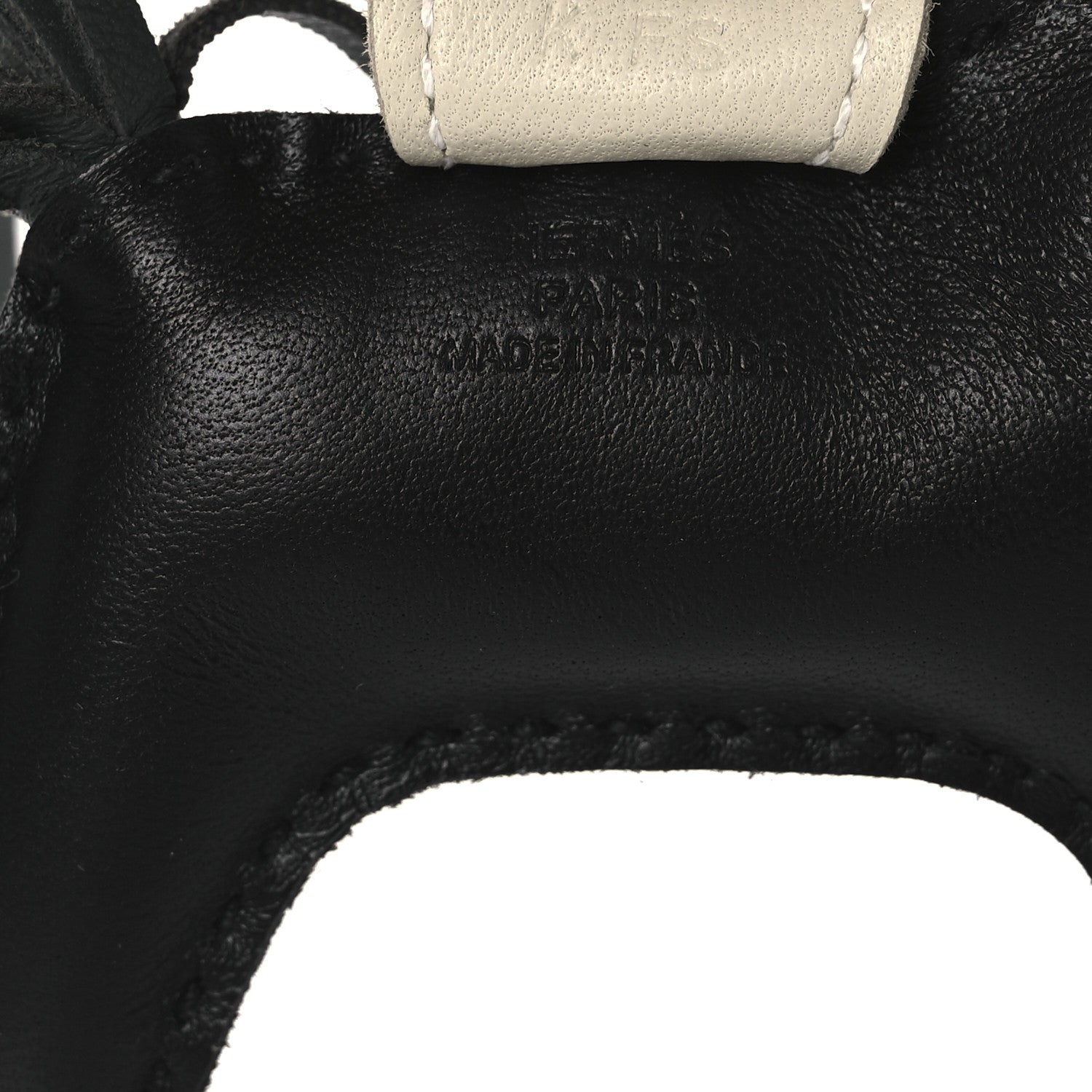 Hermes Milo Lambskin Rodeo Horse Bag Charm PM Noir Vert Mangrove Craie 3 of 4