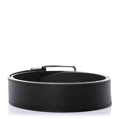 Louis Vuitton Calfskin 35mm Pont Neuf Belt 75 30 Black 2 of 7