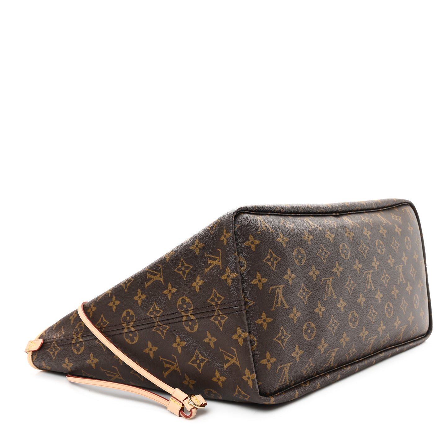 Monogram Stamped Inside Out Neverfull Bandouliere GM Beige