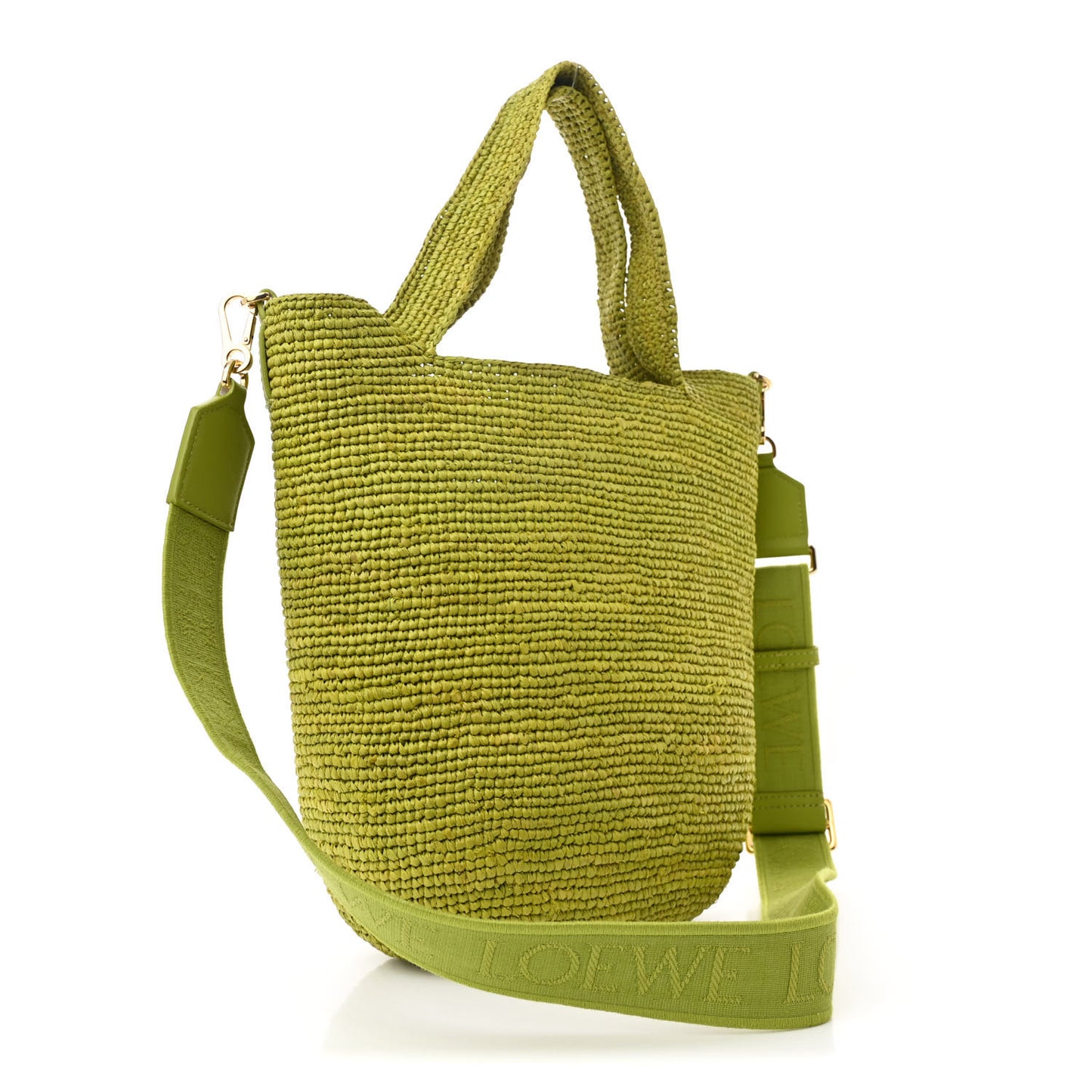 Raffia Mini Slit Tote Bag Meadow Green
