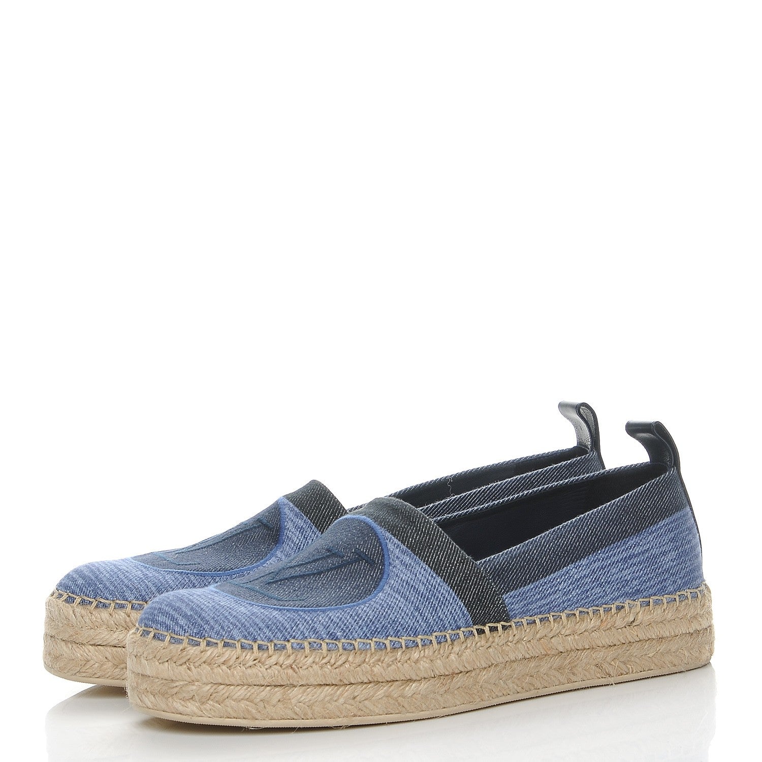 Louis Vuitton Canvas Blue Shore Espadrille Flats 40 Marine 3 of 9