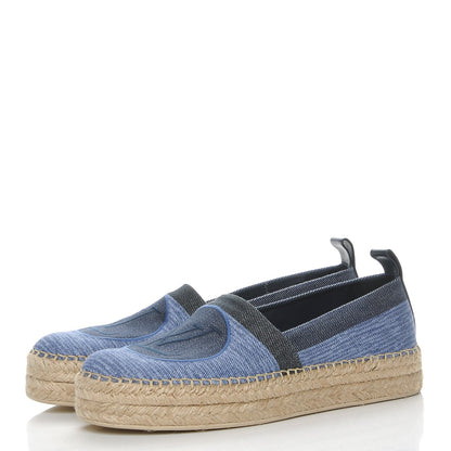 Louis Vuitton Canvas Blue Shore Espadrille Flats 40 Marine 3 of 9