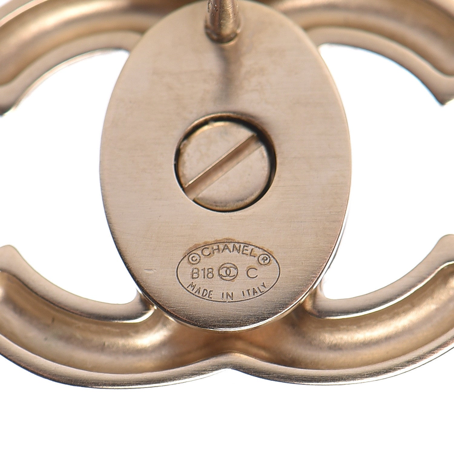 Chanel Metal CC Turnlock Interchangeable Earrings Gold 8 of 10