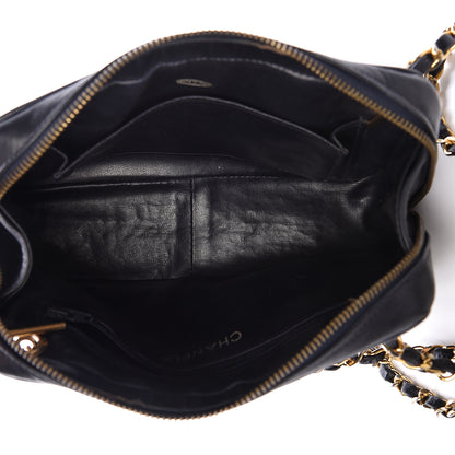 Chanel Lambskin Chevron Quilted Small Camera Case Black 5 of 18