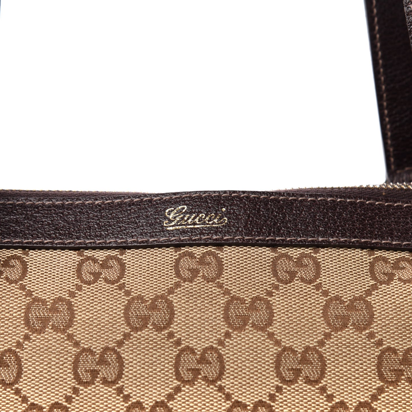 Monogram Medium Abbey Tote Dark Brown