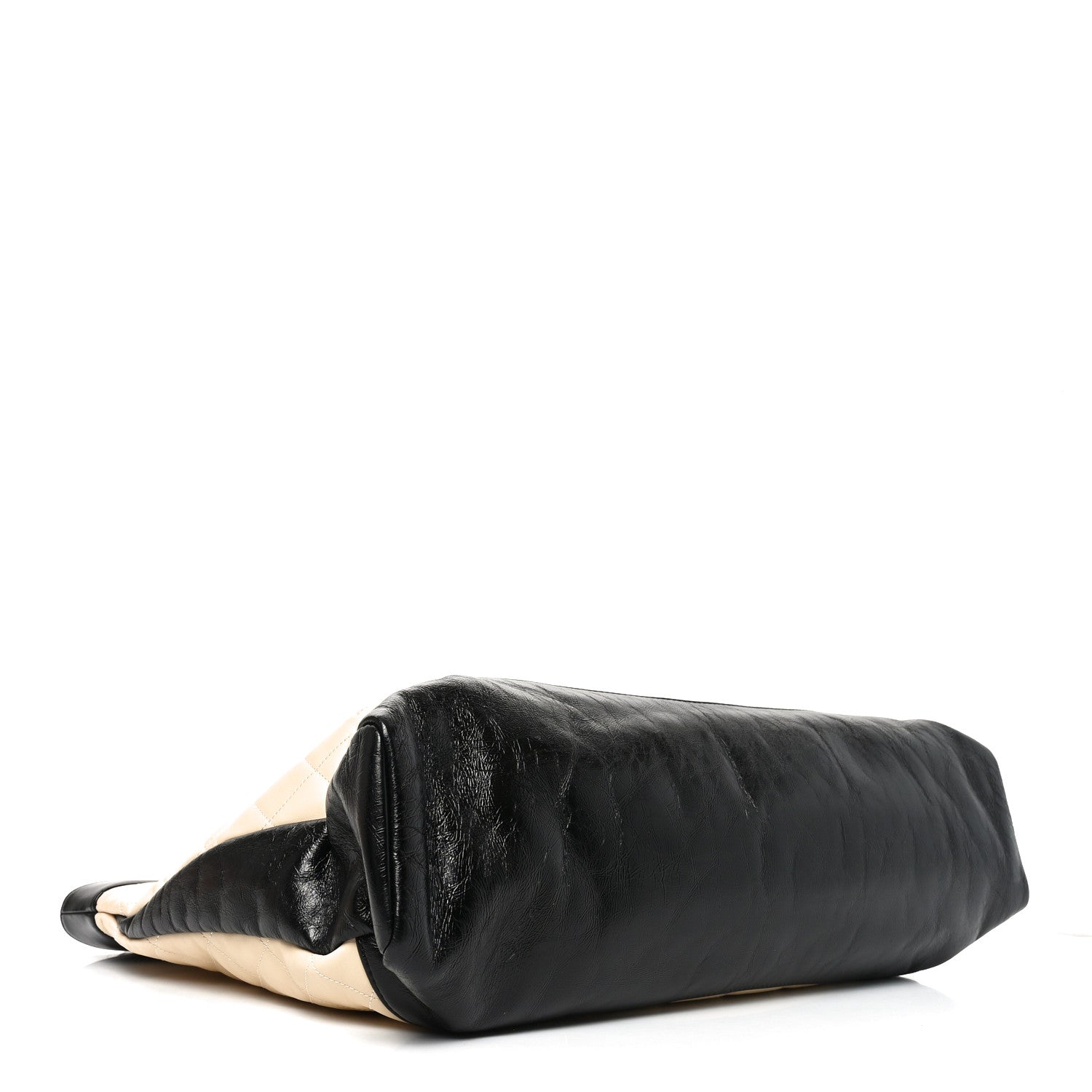 Chanel Aged Calfskin Quilted Large 31 Shopping Bag Beige Black 4 of 10