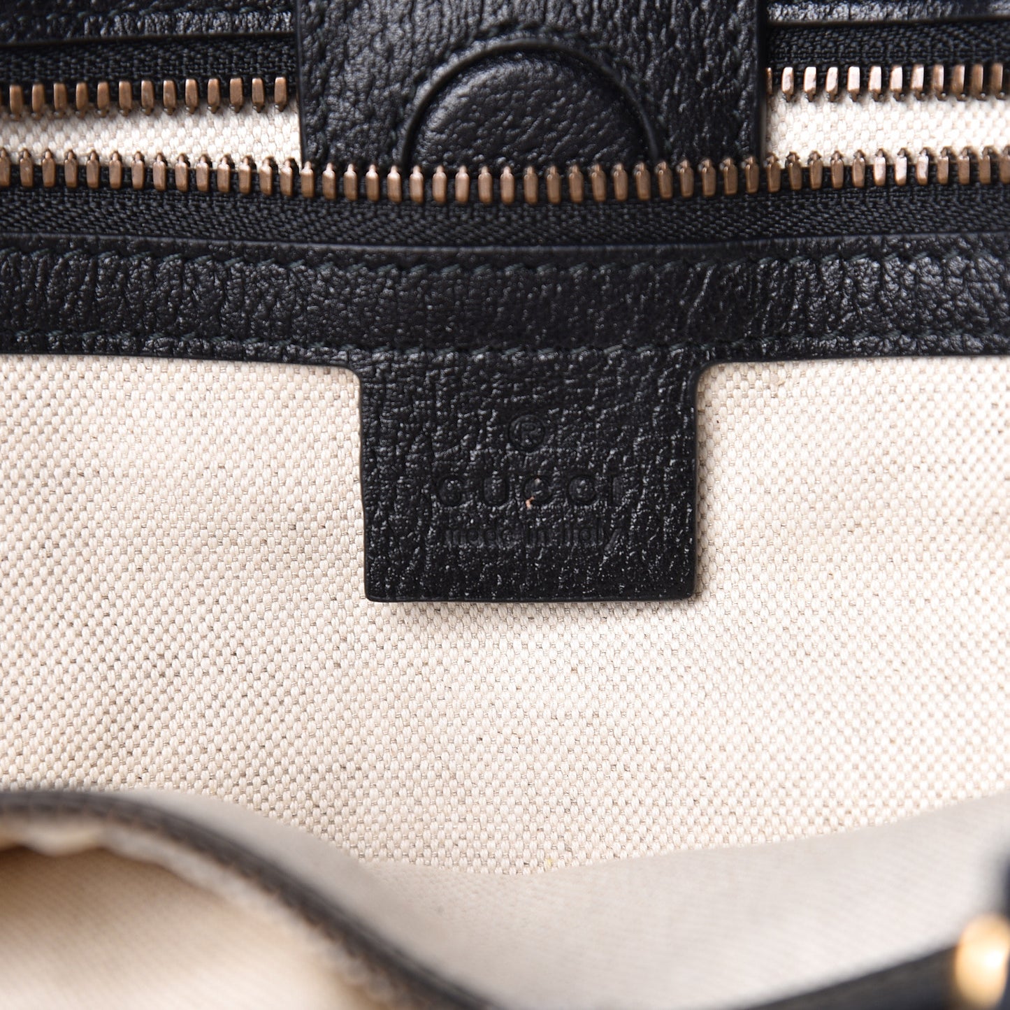 Grained Calfskin Bee Star Vertical Tote Black