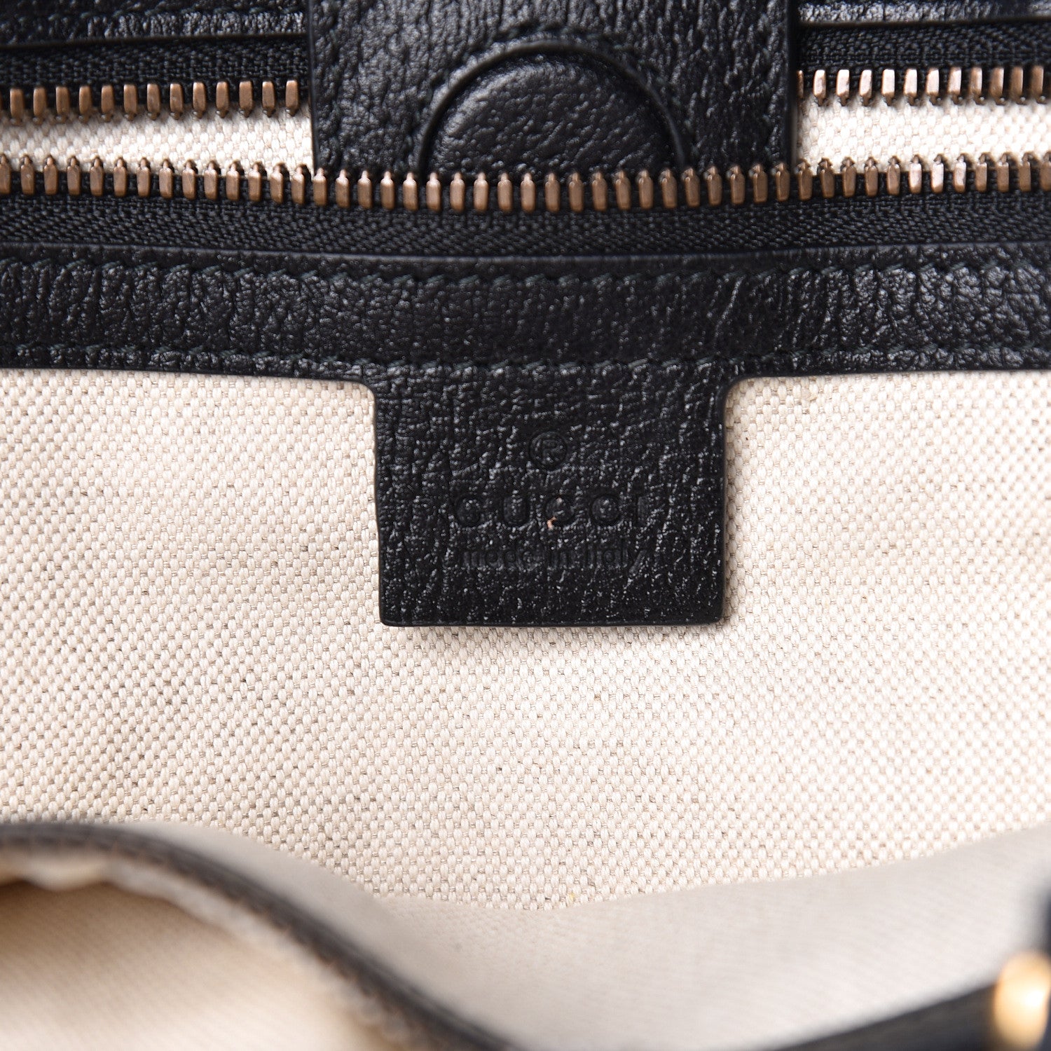 Gucci Grained Calfskin Bee Star Vertical Tote Black 6 of 10