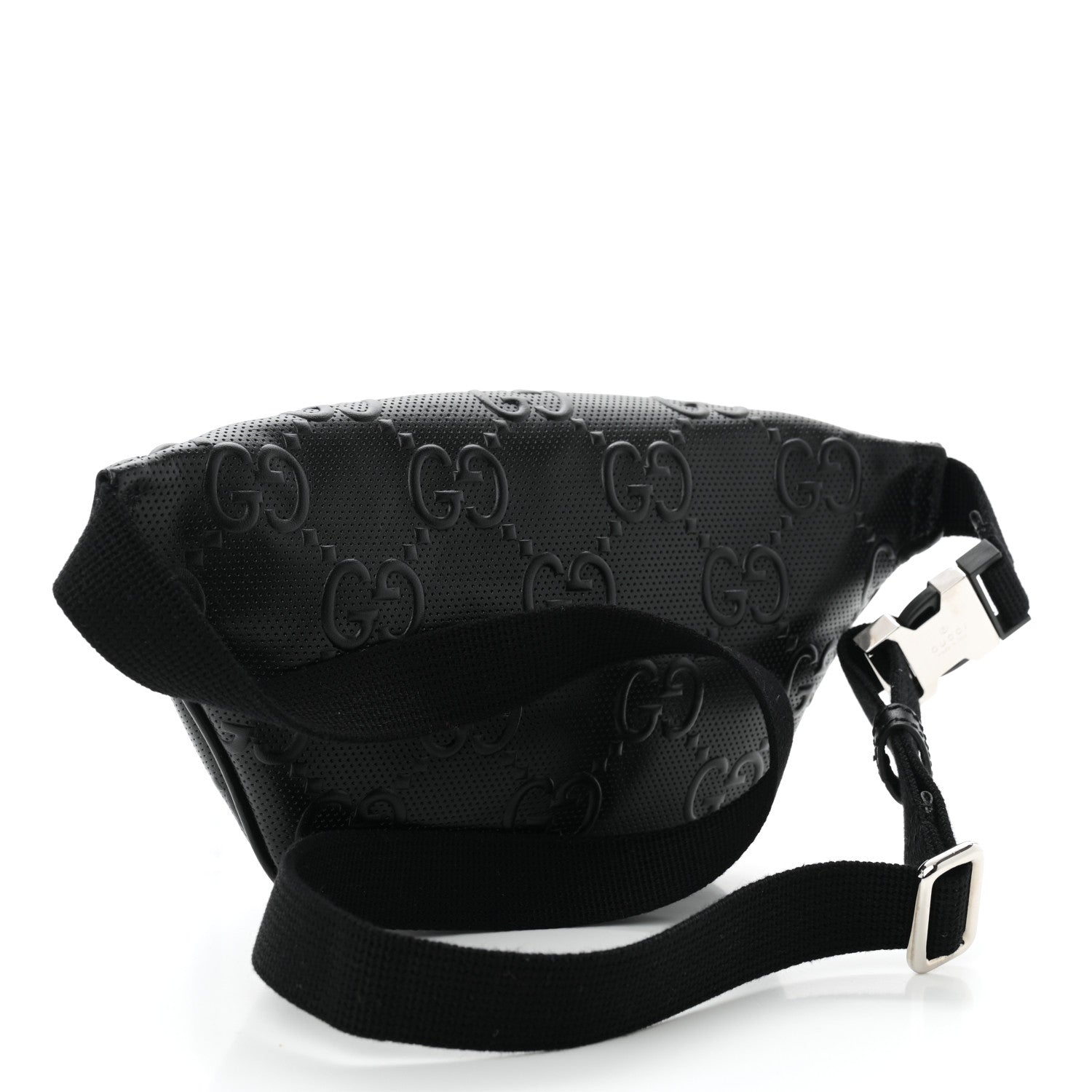 Gucci Calfskin GG Tennis Embossed Belt Bag Black 3 of 10