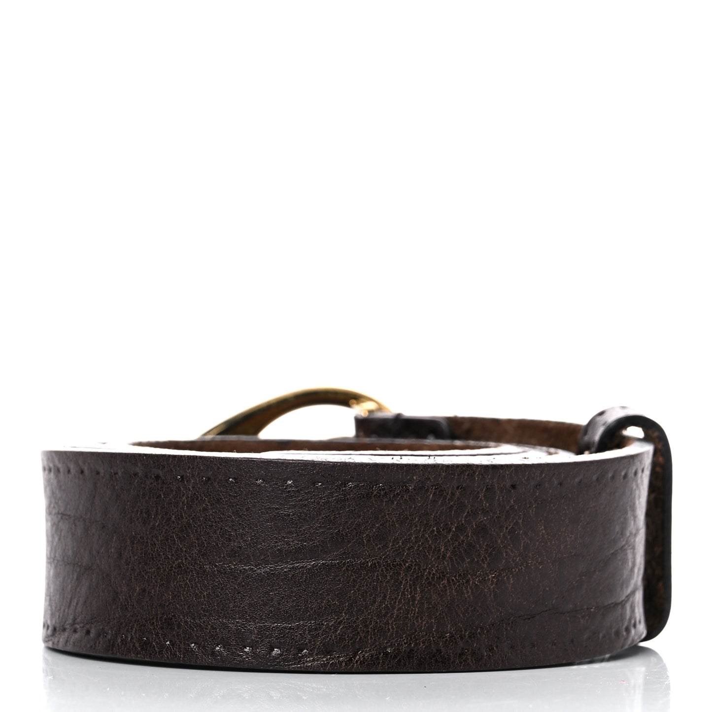 Faded Calfskin Double G Belt 100 40 Brown