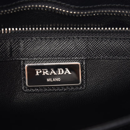 Prada Saffiano Messenger Satchel Black 6 of 15
