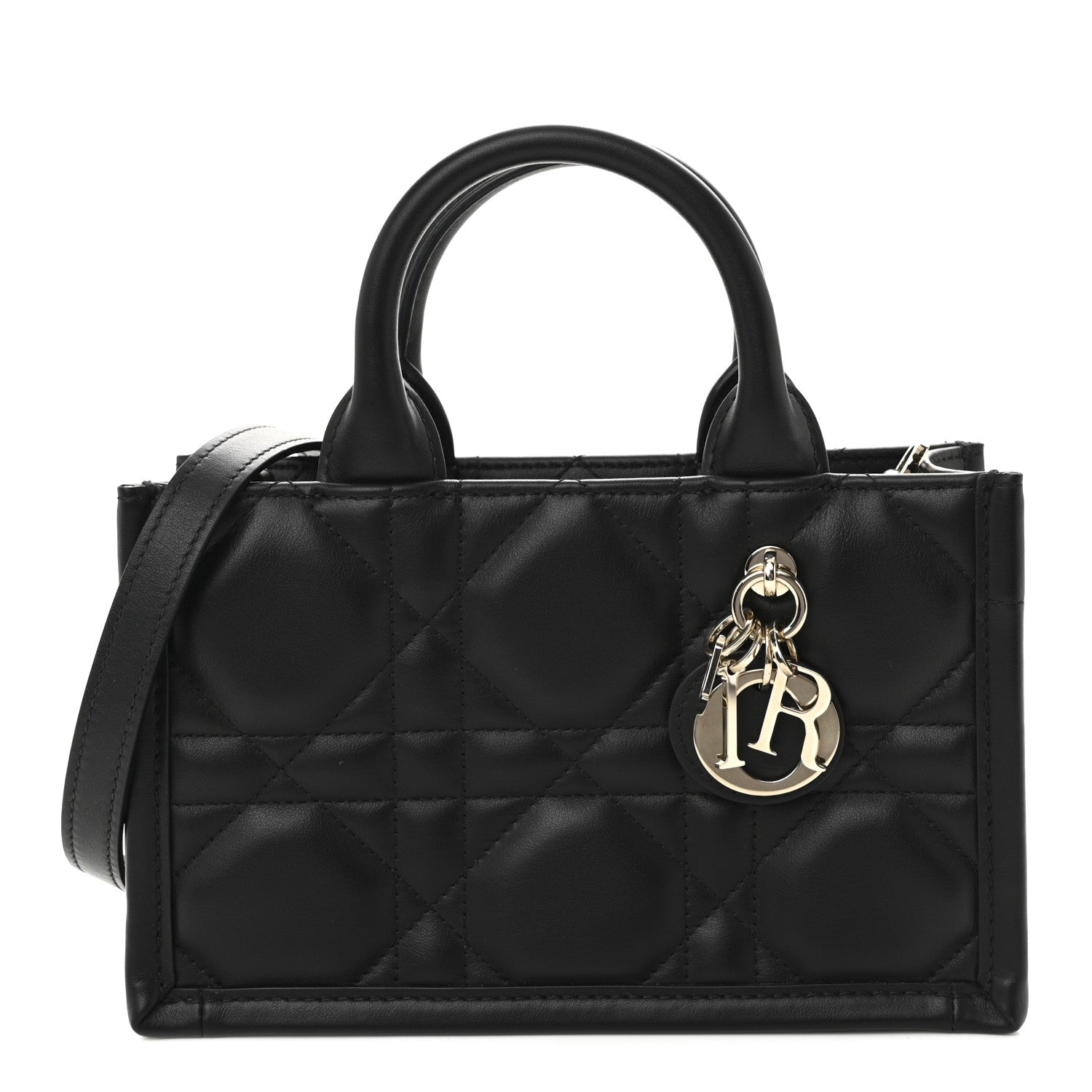 Christian Dior Calfskin Macrocannage Mini Book Tote Black 1 of 11