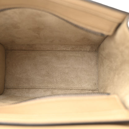 Celine Drummed Calfskin Nano Luggage Dune 5 of 11