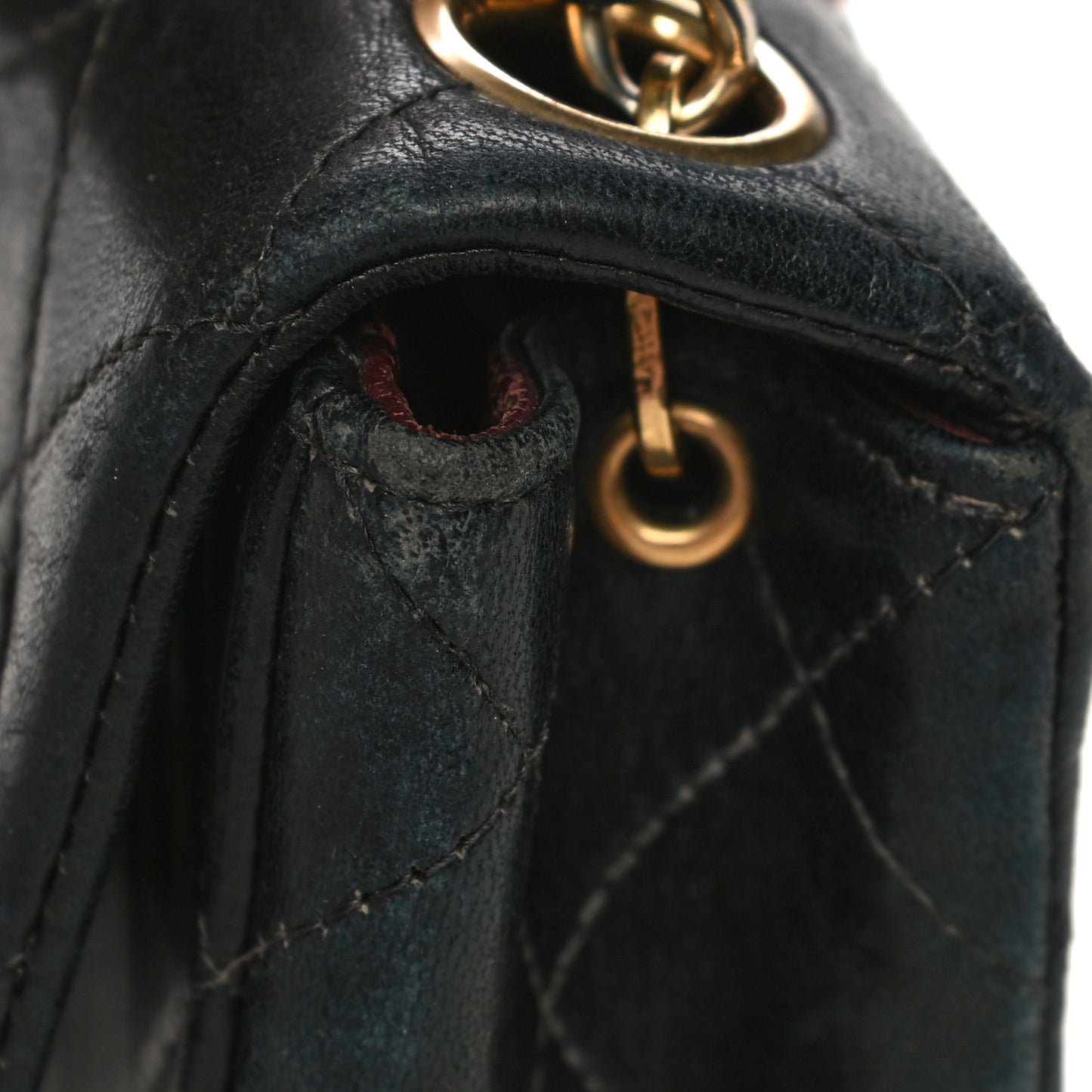 Lambskin Quilted Mini Square Flap Bag Black