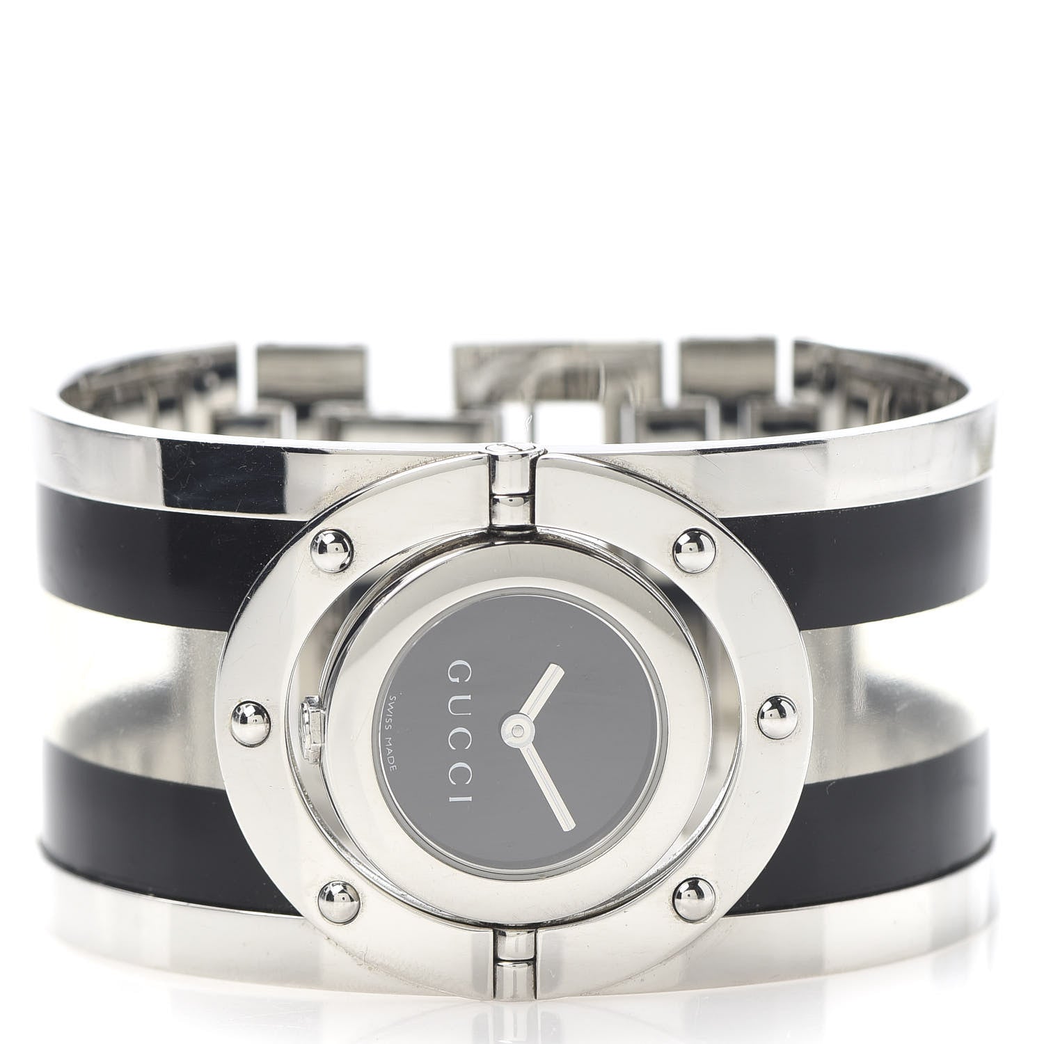Gucci Stainless Steel Acetate 33mm Twirl Quartz Watch Black 3 of 6