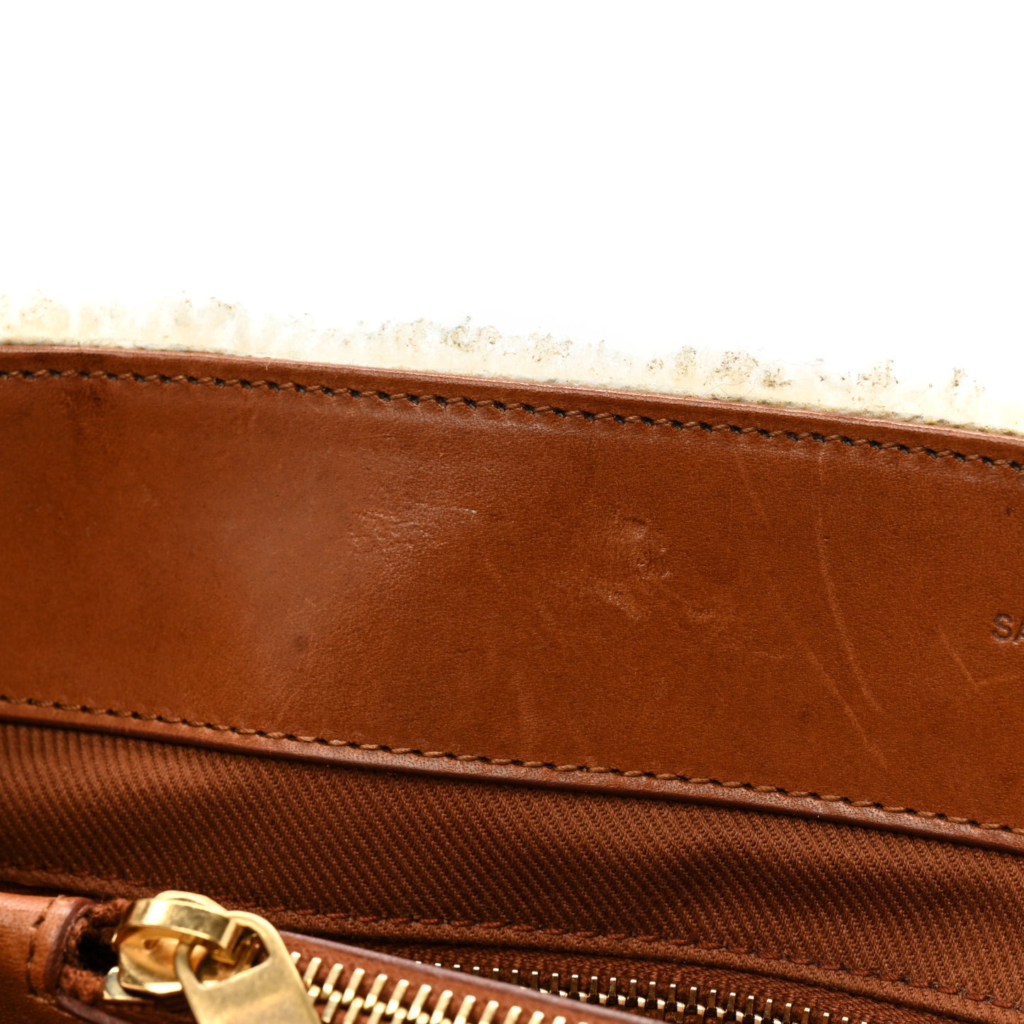 Shearling Medium Loulou Shoulder Bag Natural