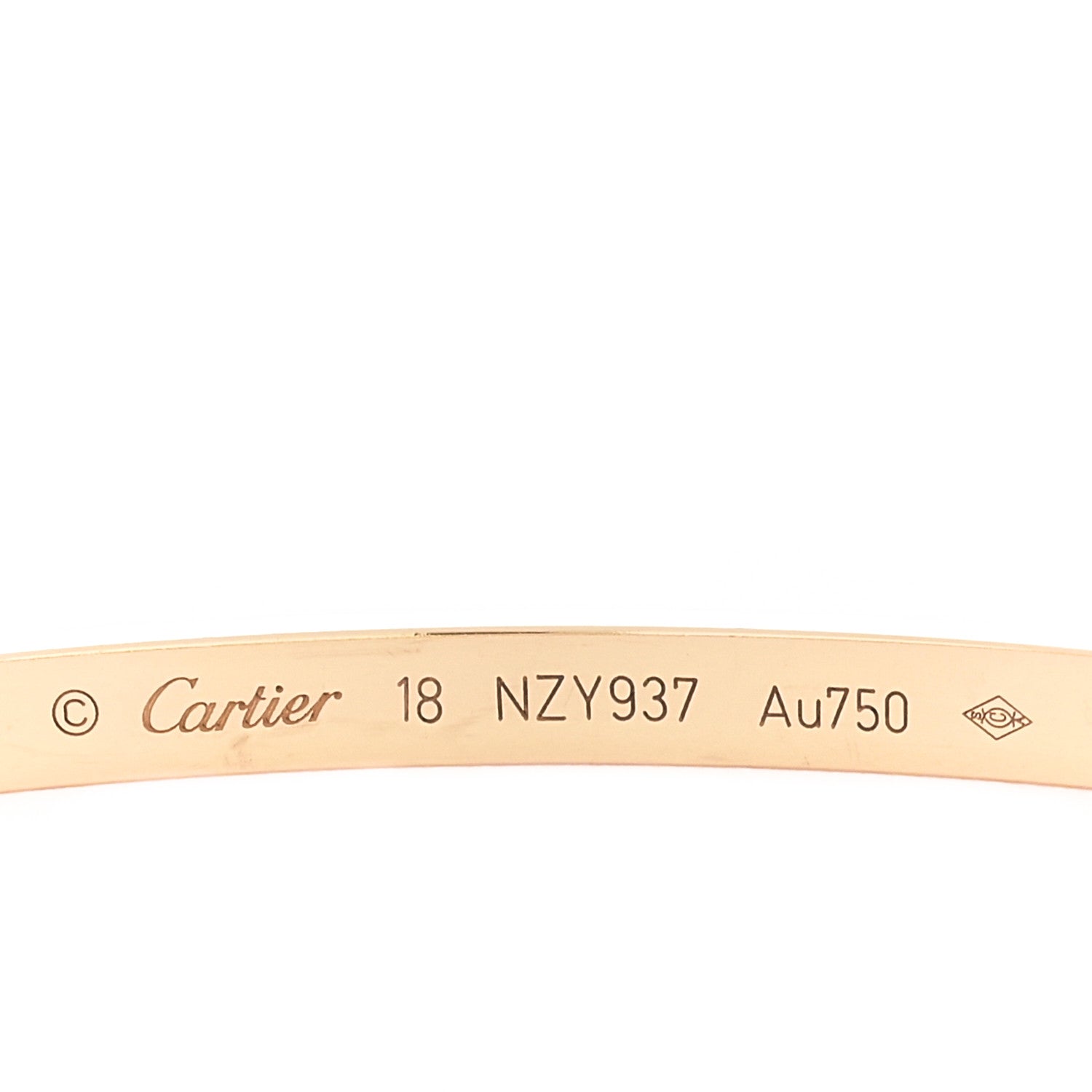 Cartier 18K Yellow Gold 6 Diamond Small LOVE Bracelet 18 4 of 5