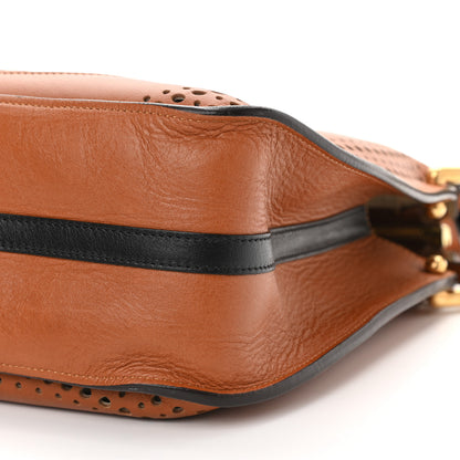 Chloe Calfskin Perforated Small Hayley Hobo Caramel 11 of 12