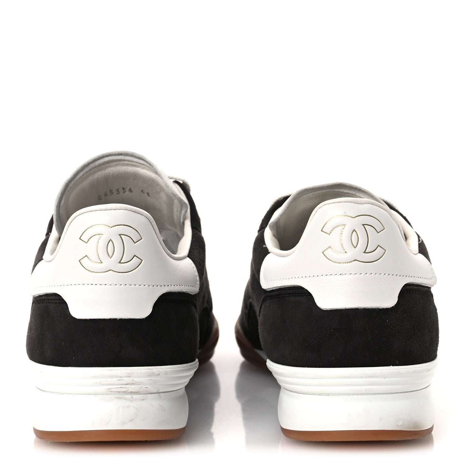 Chanel Suede Kidskin Quilted Mens Sneakers 43 Dark Grey 6 of 11