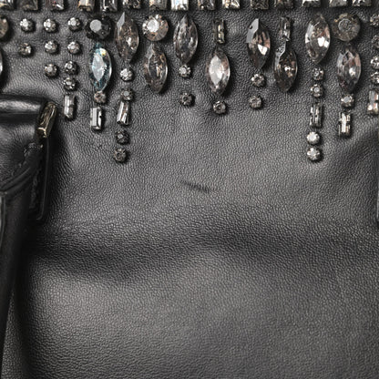 Valentino Garavani Lambskin Crystal B Diamond Tote Black 16 of 21
