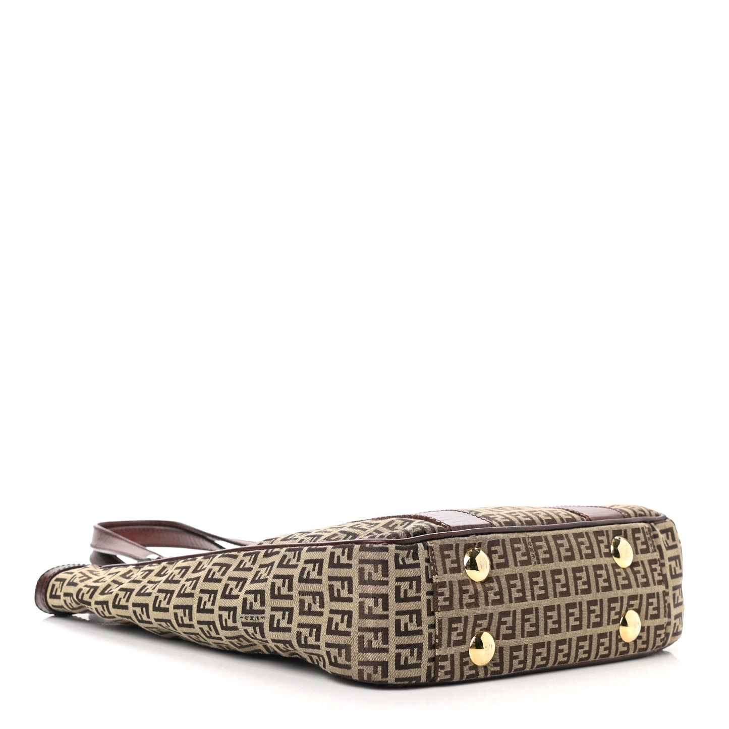 Zucchino Vitello Shopping Tote Mogano Panna Bruciato