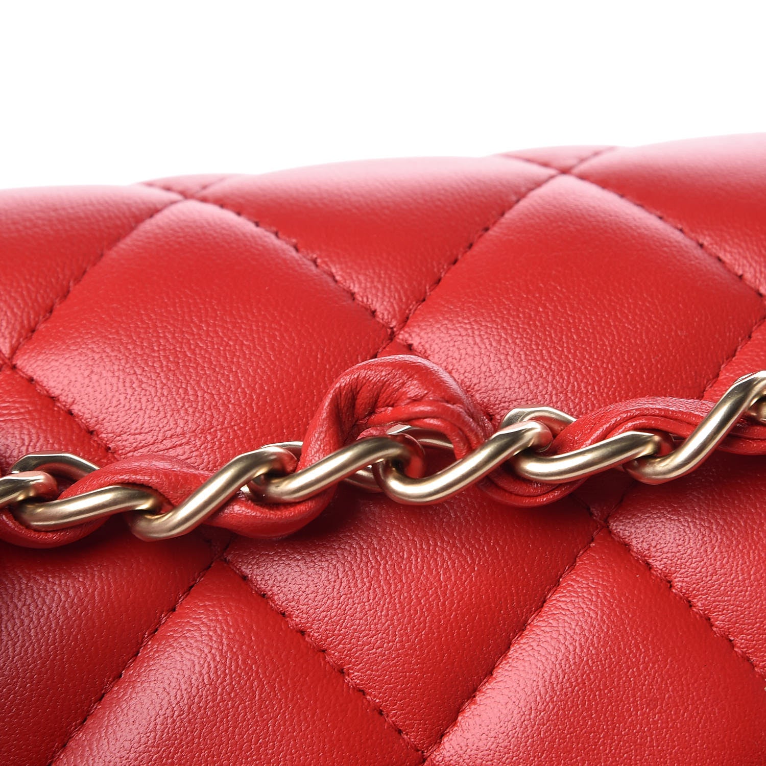 Chanel Lambskin Quilted Maxi Double Flap Red 8 of 15