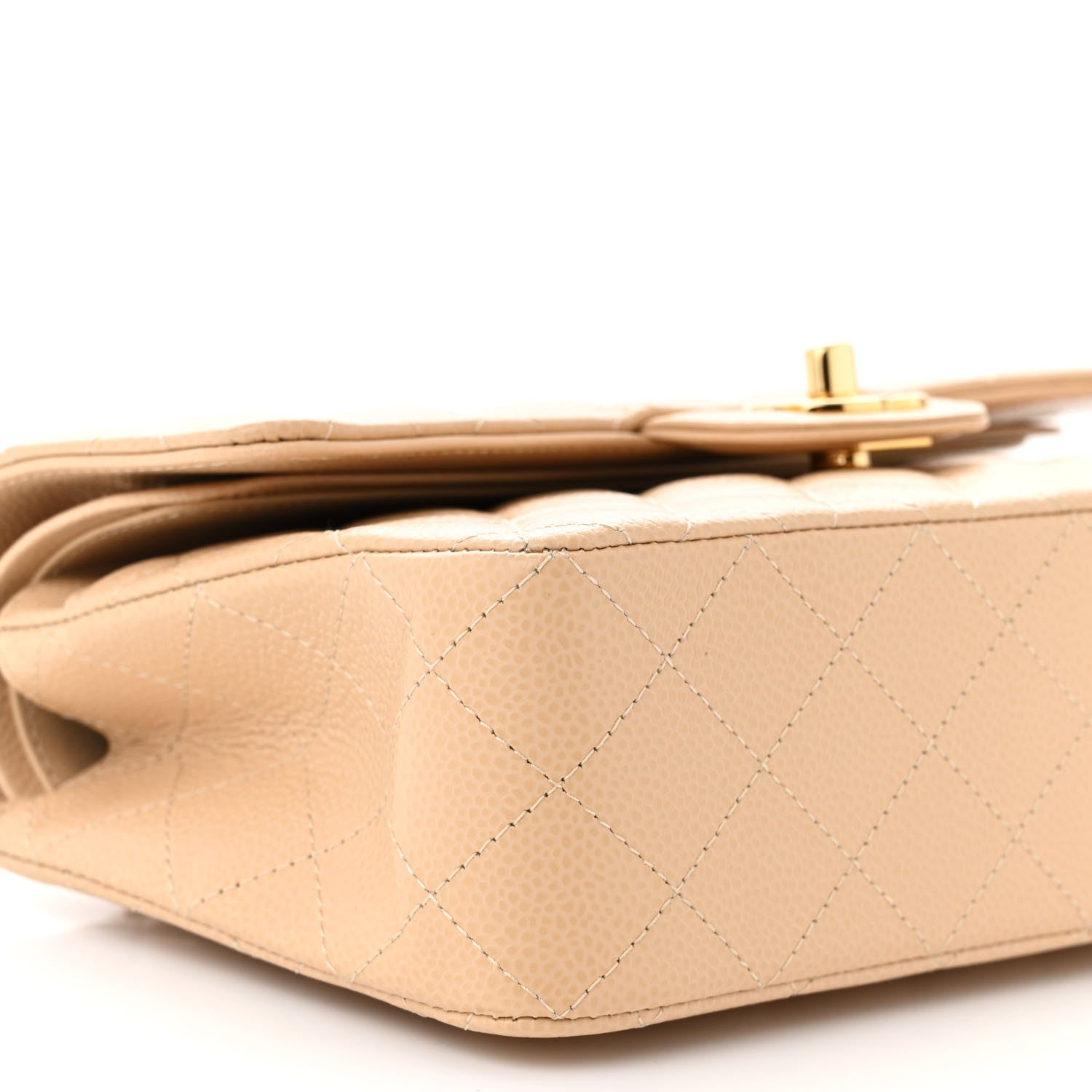 Chanel Caviar Quilted Small Double Flap Beige 9 of 11