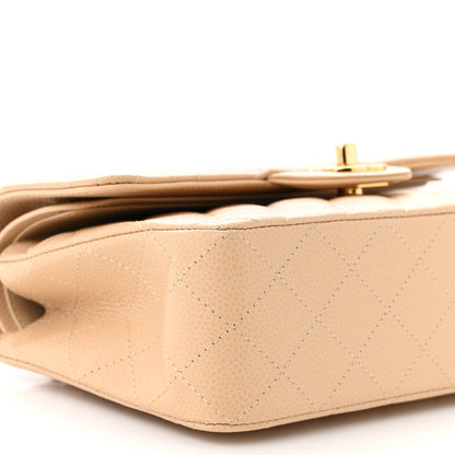 Chanel Caviar Quilted Small Double Flap Beige 9 of 11