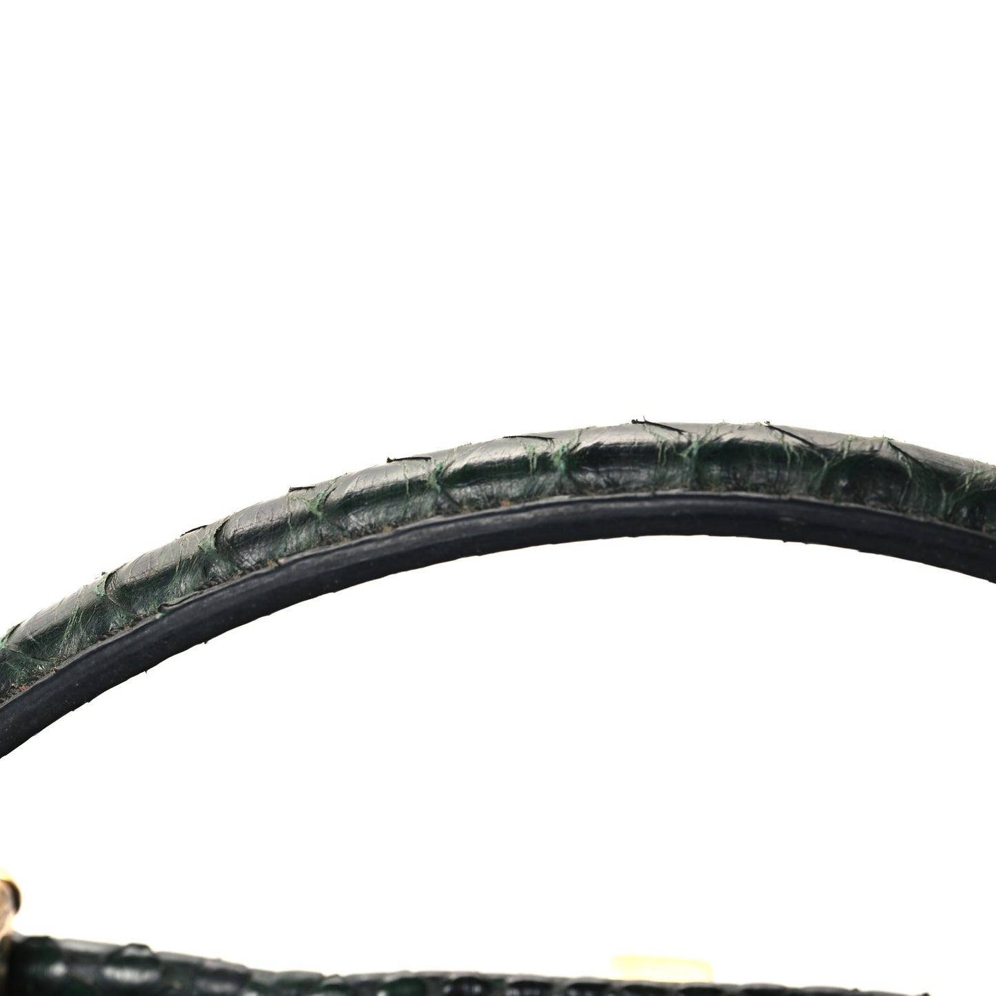 Snakeskin Shiny Nappa Mini Peekaboo Iconic Satchel Green