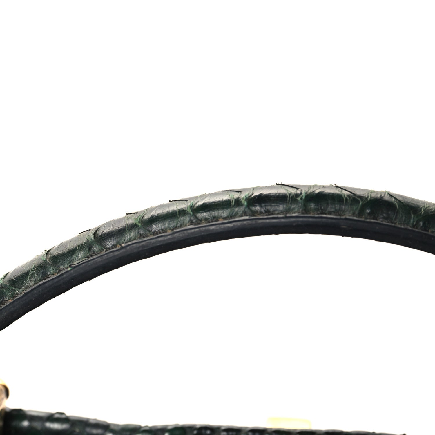 Fendi Snakeskin Shiny Nappa Mini Peekaboo Iconic Satchel Green 14 of 15