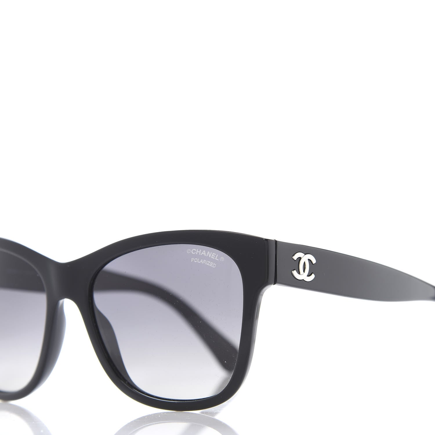 Chanel Acetate Polarized Square CC Sunglasses 5380 Black 7 of 8