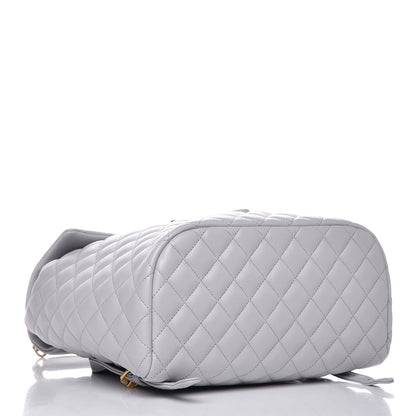 Chanel Calfskin Quilted Large Urban Spirit Backpack Grey 4 of 8