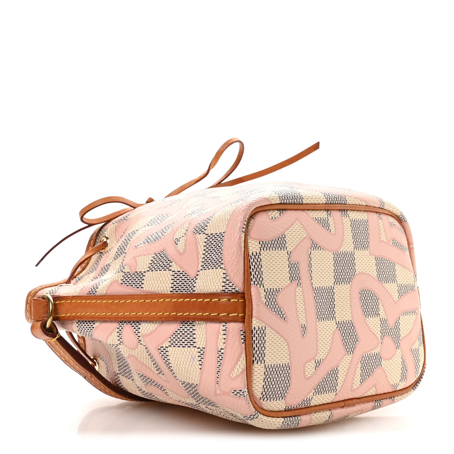 Louis Vuitton Damier Azur Tahitienne Nano Noe Rose Ballerine 4 of 10