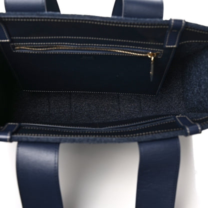 Chloe Felt Shiny Calfskin Medium Woody Ribbon Tote Obscure Navy 5 of 11