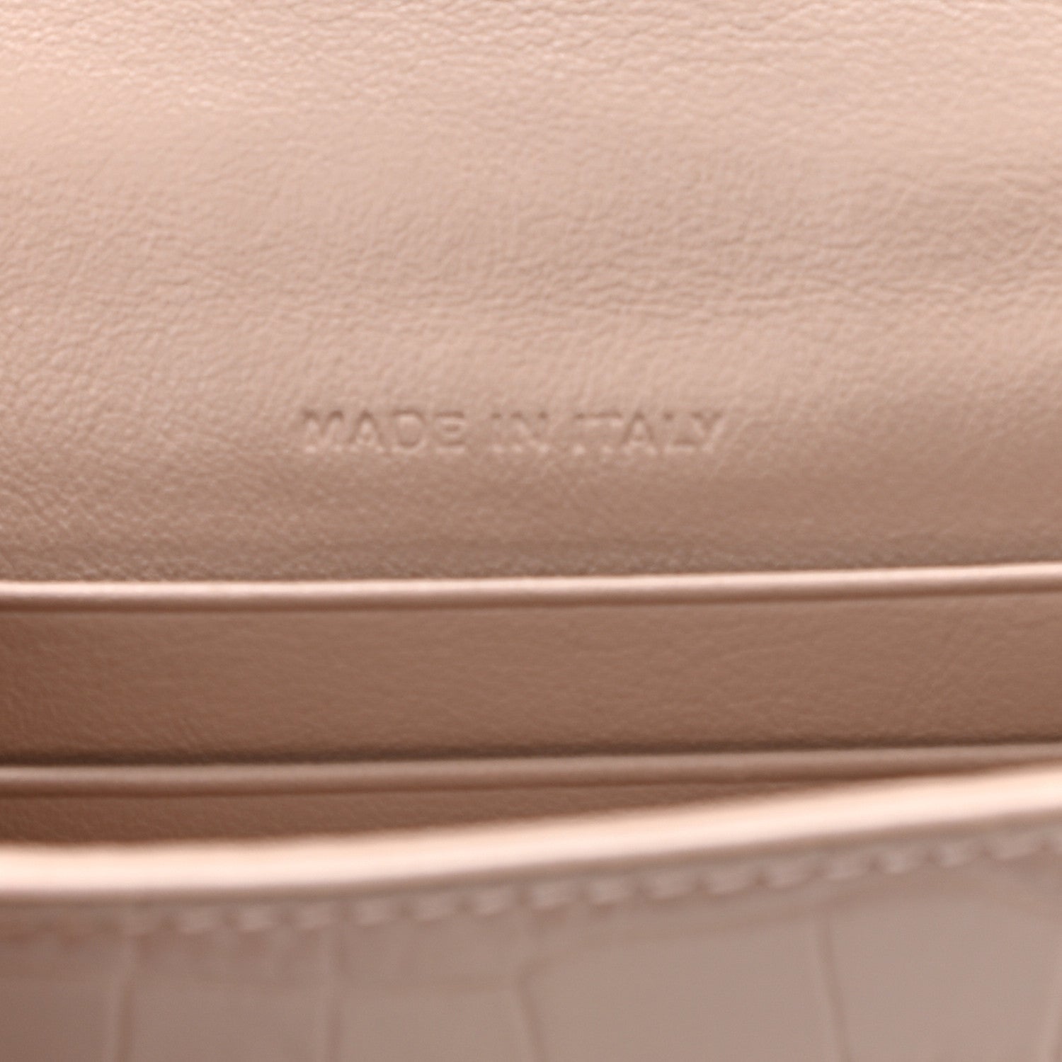 Saint Laurent Calfskin Crocodile Embossed Small Monogram Envelope Wallet Rose Antic 7 of 8