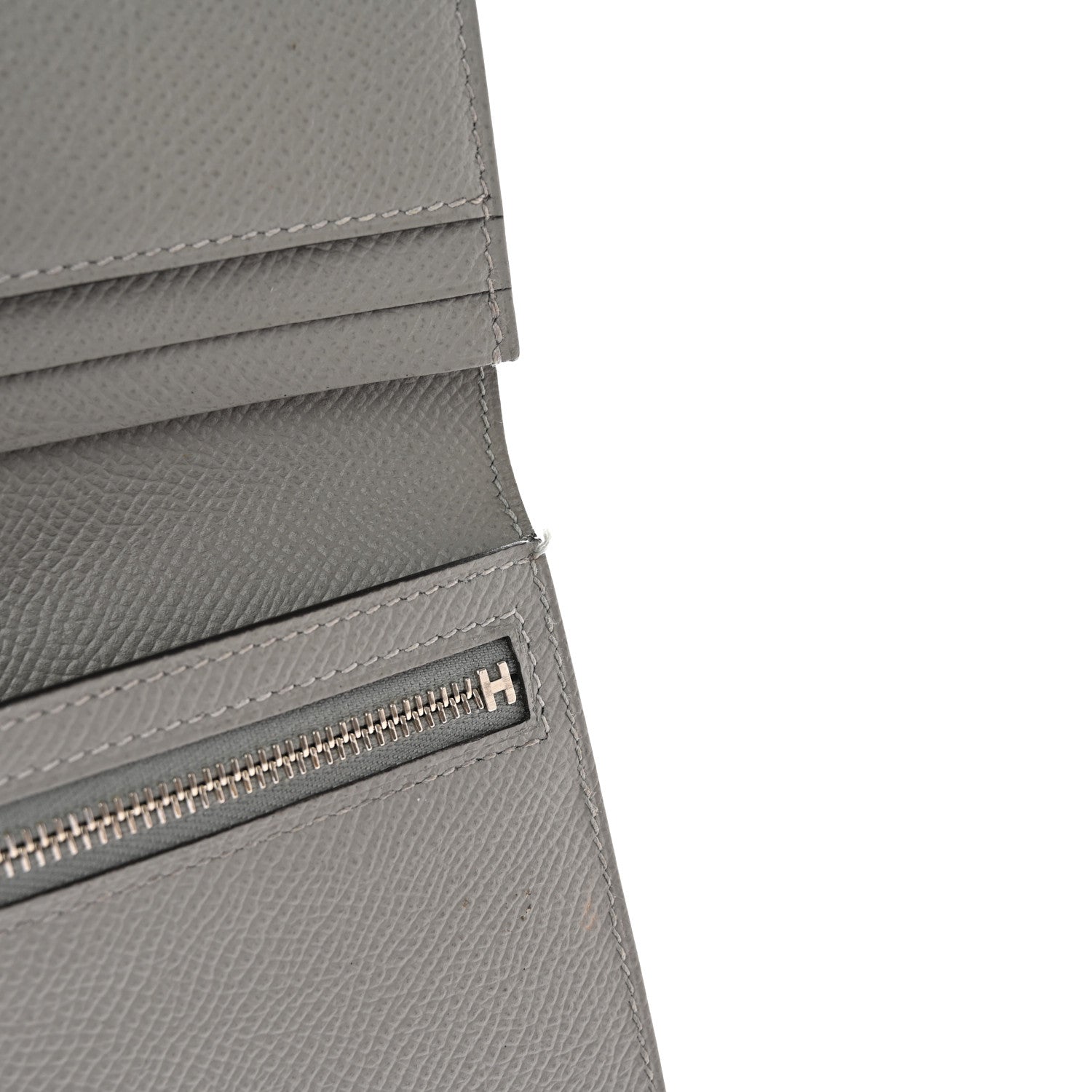 Hermes Epsom Bearn Gusset Wallet Gris Mouette 8 of 10