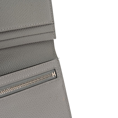 Hermes Epsom Bearn Gusset Wallet Gris Mouette 8 of 10