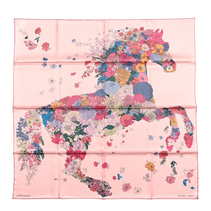 Hermes Silk Twill Robe Legere Scarf 90 Rose Hortensia Bleu 1 of 6