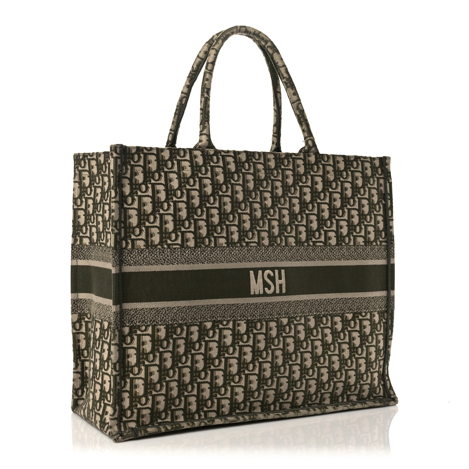 Christian Dior Oblique Large Book Tote Vert Multicolor 3 of 15