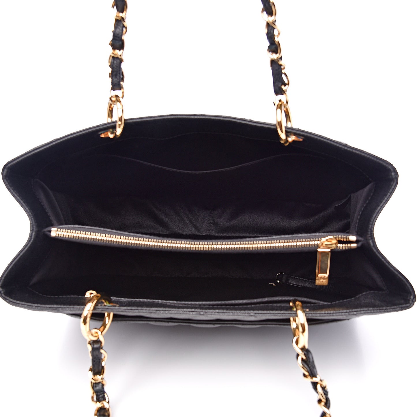 Caviar Quilted Grand Shopping Tote GST Black
