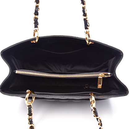 Chanel Caviar Quilted Grand Shopping Tote GST Black 4 of 10