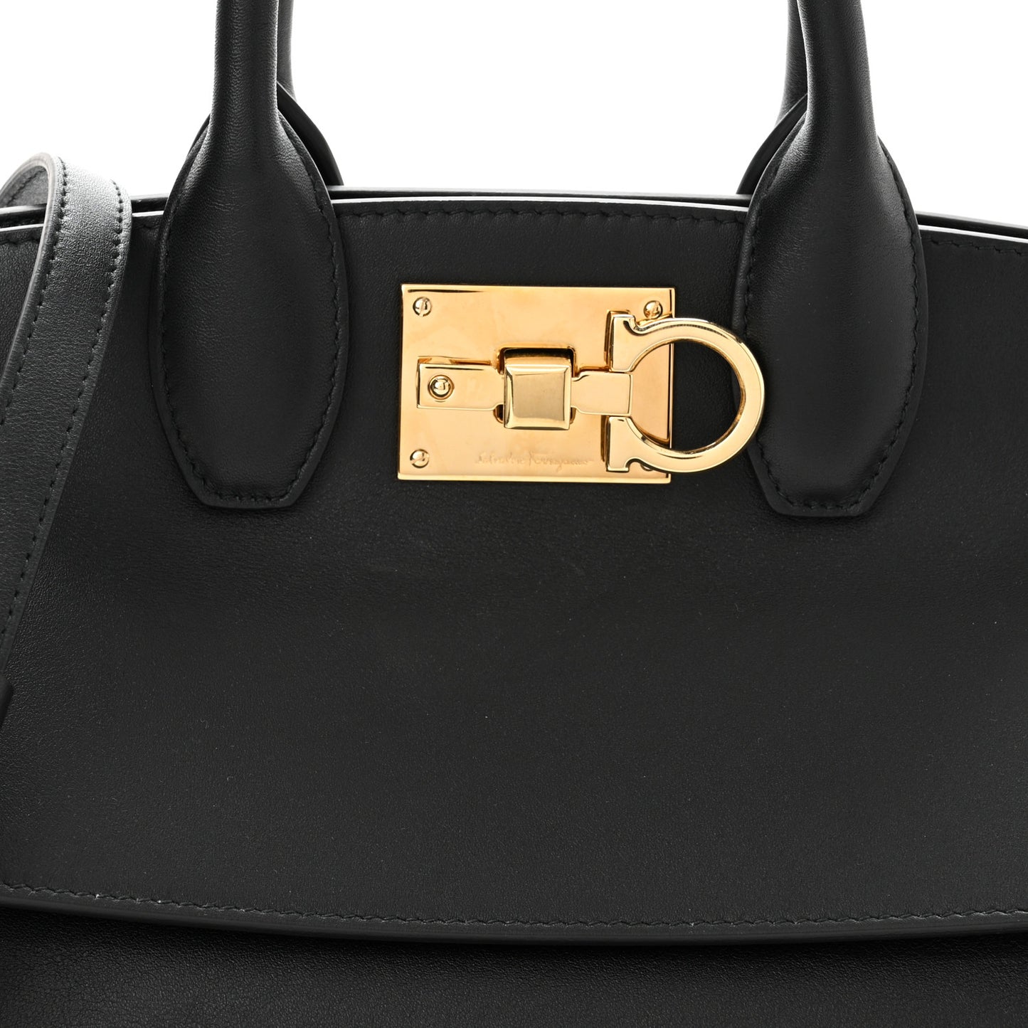 Calfskin Medium Studio Bag Black
